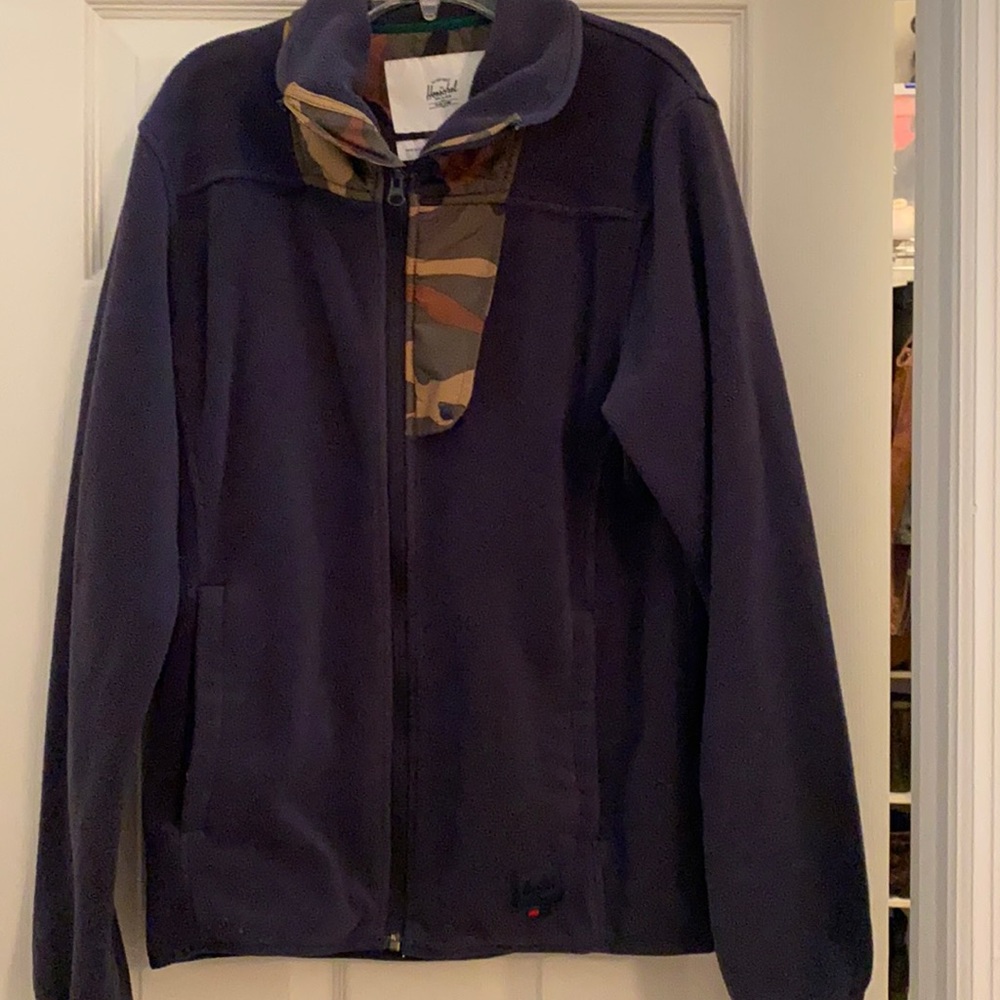 Herschel Supply Company full zip fleece navy camo size small
